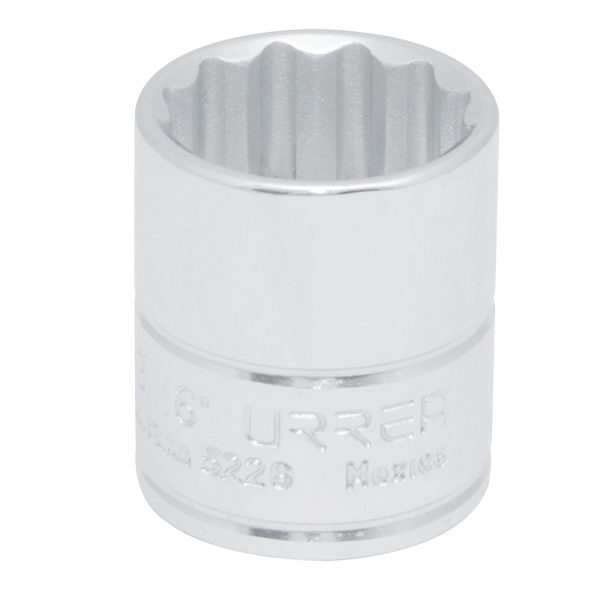 5226 - Dado cuadro de 3/8", 12 puntas, en pulgadas, 13/16" Urrea