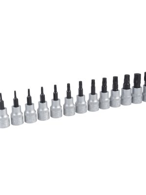 5239S - Juego de dados con punta torx tamper proof cuadro de 3/8", 5 puntas, 13 piezas Urrea