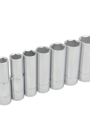 5300H - Juego de dados largos cuadro de 1/2", 6 puntas, en pulgadas, 7 piezas Urrea