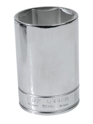 5348H - Dado largo cuadro de 1/2", 6 puntas, en pulgadas, 1-1/2" Urrea