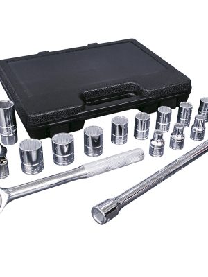 5400P - Juego de dados y accesorios cuadro de 1/2" en pulgadas, 17 piezas Urrea