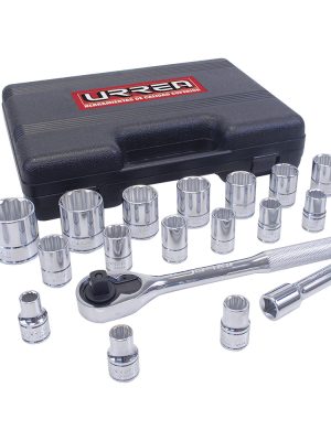 5400PBM.jpg 5400PBM - Juego de dados y accesorios cuadro de 1/2" métrico, 20 piezas Urrea