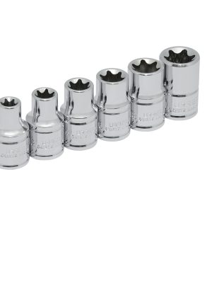 5400TX - Juego de dados torx hembra cuadro de 1/2", 6 piezas Urrea