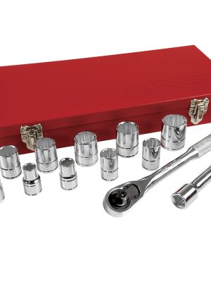 54116 - Juego de dados y accesorios cuadro de 1/2" en pulgadas, 13 piezas Urrea