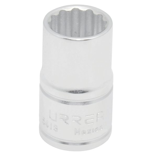 5418 - Dado cuadro de 1/2", 12 puntas, en pulgadas, 9/16" Urrea