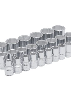 54209.jpg 54209 - Juego de dados cuadro de 1/2", 6 puntas, métricos, 24 piezas Urrea