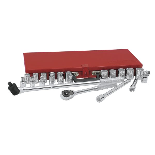 54210H - Juego de dados y accesorios cuadro de 1/2" métrico, 23 piezas Urrea