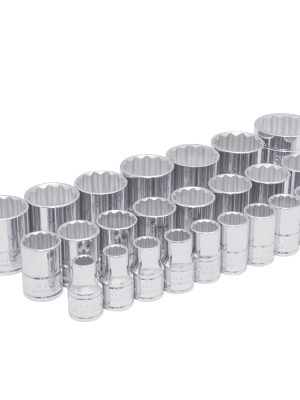 54211.jpg 54211 - Juego de dados cuadro de 1/2", 12 puntas, métricos, 24 piezas Urrea