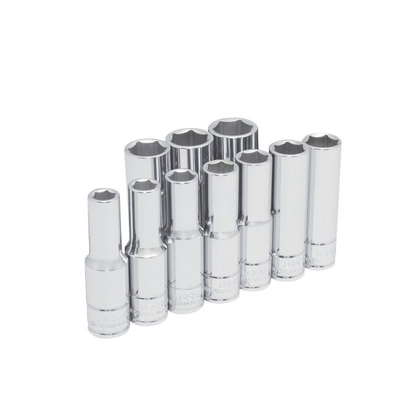 54216.jpg 54216 - Juego de dados largos cuadro de 1/2", 6 puntas, métricos, 10 piezas Urrea