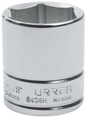 5436H - Dado cuadro de 1/2", 6 puntas, en pulgadas, 1-1/8" Urrea