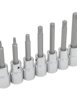 5439C - Juego de dados con punta torx cuadro de 1/2", en riel, 7 piezas Urrea