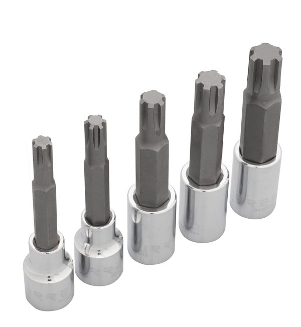 5443M5.jpg 5443M5 - Juego de dados con punta ribe cuadro de 1/2", en riel, 5 piezas Urrea