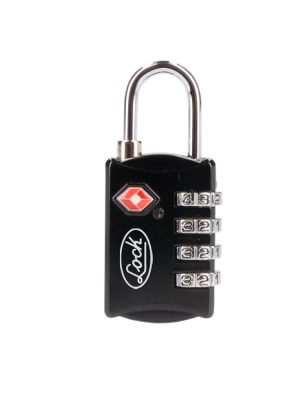 54CA - Candado de combinación programable TSA para maleta, negro 30 mm Lock
