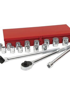 55200 - Juego de dados y accesorios cuadro de 3/4" métrico, 20 piezas Urrea