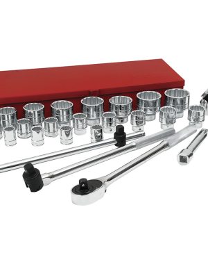 55202.jpg 55202 - Juego de dados y accesorios cuadro de 3/4" métrico, 29 piezas Urrea