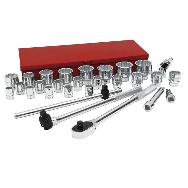 55202 - Juego de dados y accesorios cuadro de 3/4" métrico, 29 piezas Urrea