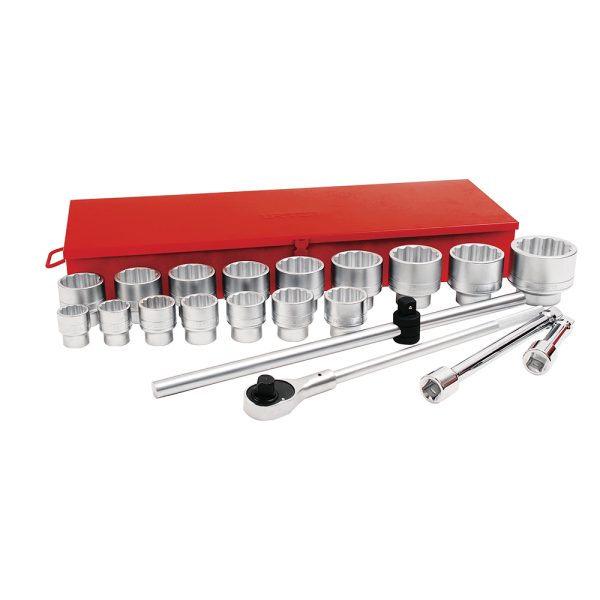 57102.jpg 57102 - Juego de dados y accesorios cuadro de 1" en pulgadas, 21 piezas Urrea