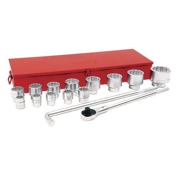 5800A - Juego de dados y accesorios cuadro de 1" en pulgadas, 16 piezas Urrea