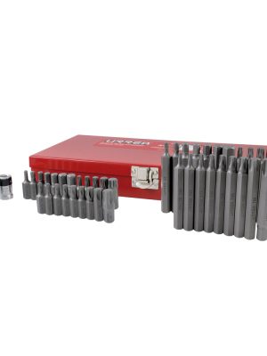 60244.jpg 60244 - Juego combinado de puntas hexágono de 3/8" con adaptadores, 44 piezas en caja metalica Urrea