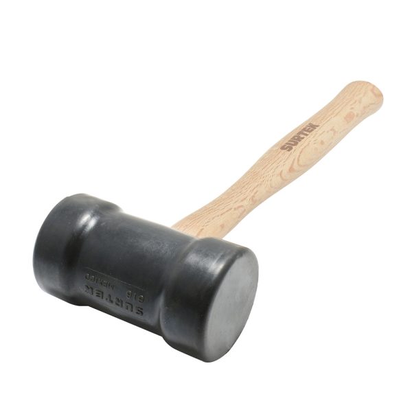 616.jpg 616 - Mazo con cabeza de hule negro con mango de madera de 14", 16 oz Surtek