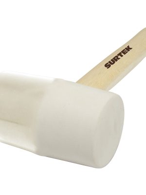 616B - Mazo con cabeza de hule blanco con mango de madera de 14", 16 oz Surtek