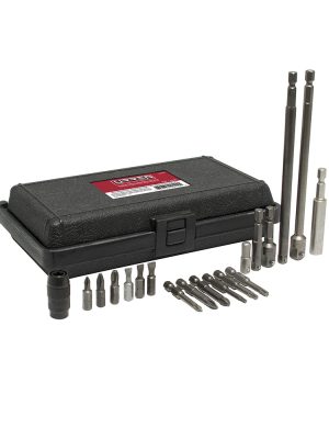 61919 - Juego de puntas y accesorios cuadro de 1/4", 19 piezas en caja plástica Urrea