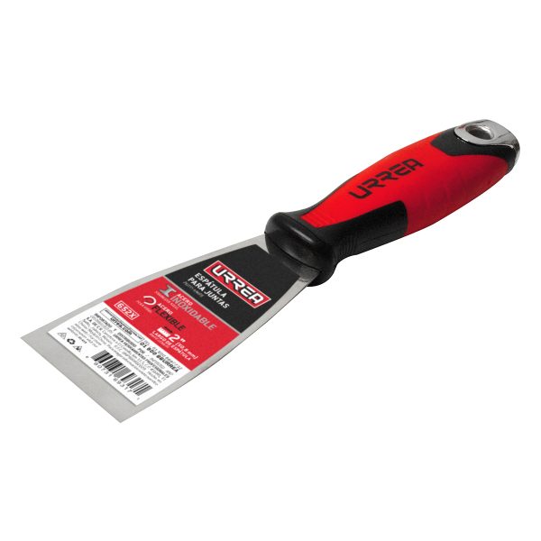 652X - Espátula flexible de acero inoxidable con mango bimaterial 2" Urrea