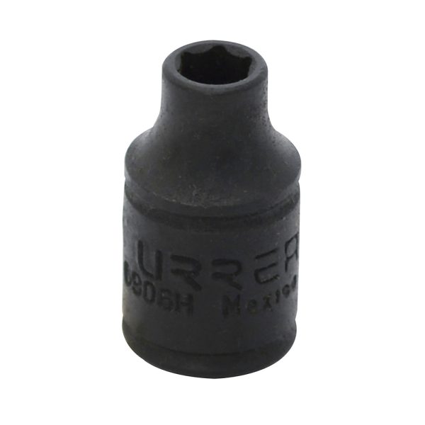 6906H - Dado de impacto cuadro de 1/4", 6 puntas, en pulgadas, 3/16" Urrea