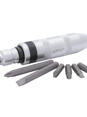 70999A - Juego de destornillador de golpe con puntas intercambiables, 8 piezas en caja plástica Urrea