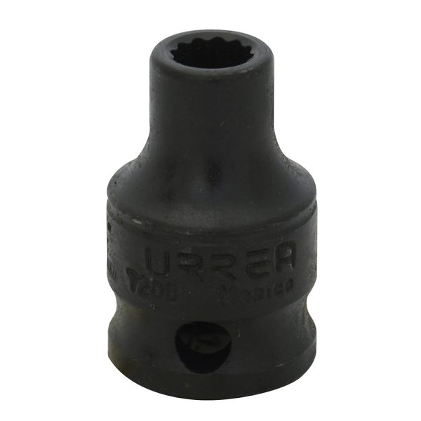 7208 - Dado de impacto cuadro de 3/8", 12 puntas, en pulgadas, 1/4" Urrea