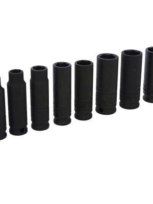 72112.jpg 72112 - Juego de dados de impacto largos cuadro de 3/8", 6 puntas, en pulgadas, 8 piezas Urrea