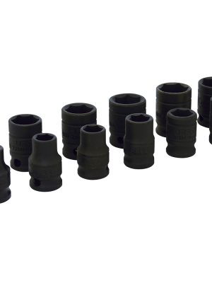 72202.jpg 72202 - Juego de dados de impacto cuadro de 3/8", 6 puntas, métricos, 11 piezas Urrea