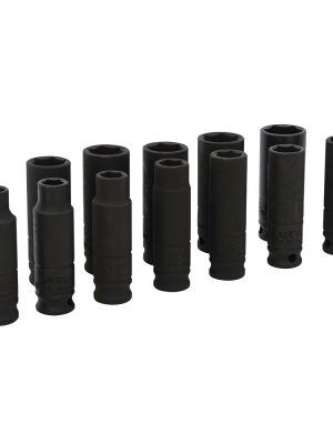 72212.jpg 72212 - Juego de dados de impacto largos cuadro de 3/8", 6 puntas, métricos, 11 piezas Urrea