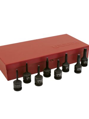 72900W.jpg 72900W - Juego de dados de impacto con punta torx cuadro de 3/8", 10 piezas Urrea