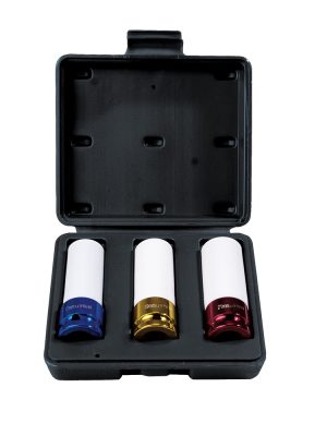 7300MP - Juego de dados de impacto métricos cuadro de 1/2" con protección Nylamid, 3 piezas Urrea