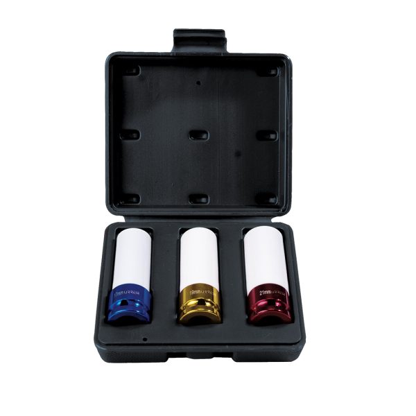 7300MP.jpg 7300MP - Juego de dados de impacto métricos cuadro de 1/2" con protección Nylamid, 3 piezas Urrea