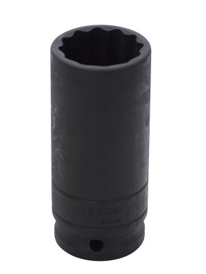 7338 - Dado de impacto largo cuadro de 1/2", 12 puntas, en pulgadas, 1-3/16" Urrea
