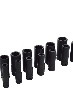 74103.jpg 74103 - Juego de dados largos de impacto cuadro de 1/2", 12 puntas, en pulgadas, 13 piezas Urrea