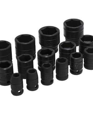 74104 - Juego de dados de impacto cuadro de 1/2", 6 puntas, en pulgadas, 15 piezas Urrea