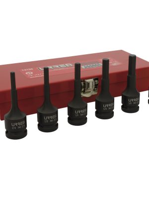 74150.jpg 74150 - Juego de dados de impacto con punta hexagonal cuadro 1/2" en pulgadas, 6 piezas Urrea