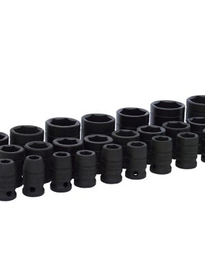 74206 - Juego de dados de impacto cuadro de 1/2", 6 puntas, métricos, 24 piezas Urrea