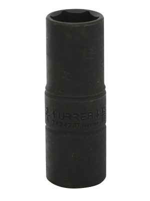 742426T - Dado de impacto largo doble boca en pulgadas cuadro de 1/2", 3/4" x 13/16" Urrea