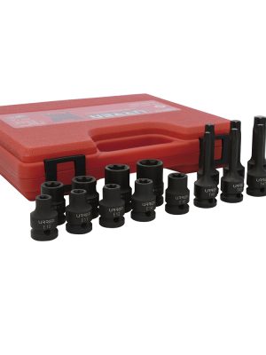 74ET17 - Juego de dados de impacto torx hembra y punta torx cuadro de 1/2", 16 piezas Urrea