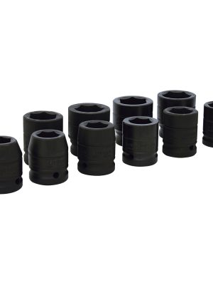 750010 - Juego de dados de impacto cuadro de 3/4", 6 puntas, en pulgadas, 10 piezas Urrea