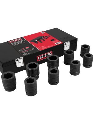 7501C - Juego de dados de impacto cuadro de 3/4", 6 puntas, en pulgadas, 10 piezas Urrea