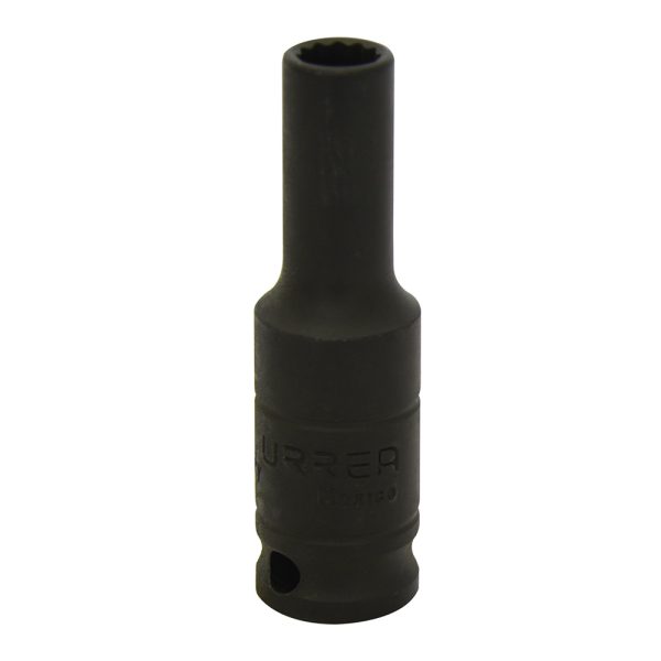 7712 - Dado de impacto largo cuadro de 3/8", 12 puntas, en pulgadas, 3/8" Urrea