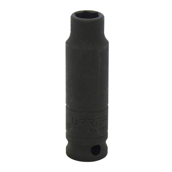 7714H - Dado de impacto largo cuadro de 3/8", 6 puntas, en pulgadas, 7/16" Urrea