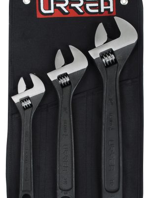 795S.jpg 795S - Juego de llaves ajustables fosfatizadas, 3 piezas en estuche Urrea