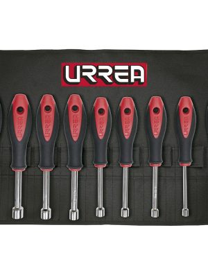 8200M - Juego de destornilladores con mango bimaterial, de caja métricos, 9 piezas en estuche Urrea