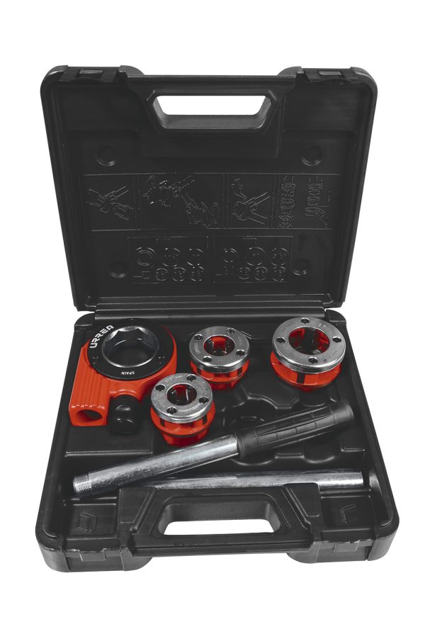 850 - Juego de tarraja para tubo de 1/2" a 1" NPT, 5 piezas Urrea